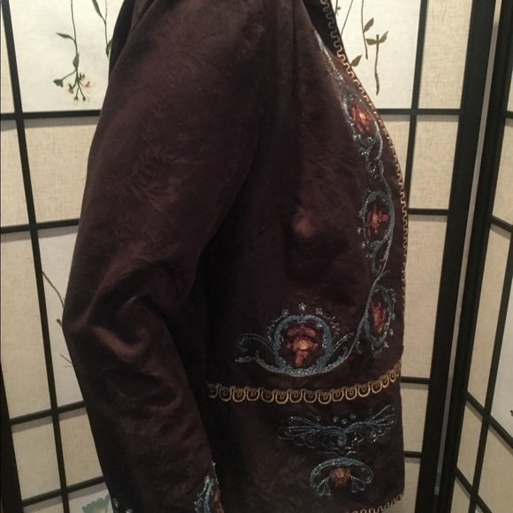 Coldwater Creek Open Embroidered Jacket - Picture 2 of 9